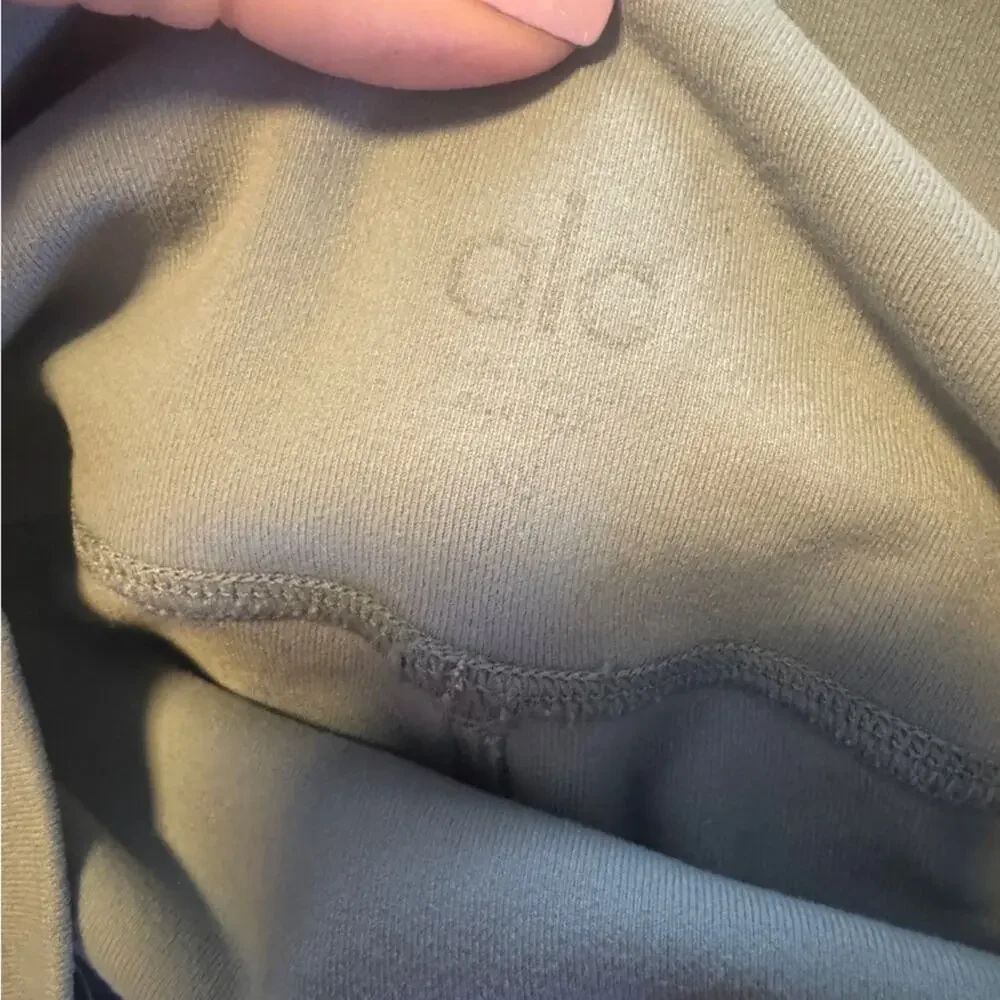 ALO Yoga light blue leggings with sheer mesh accent size XS